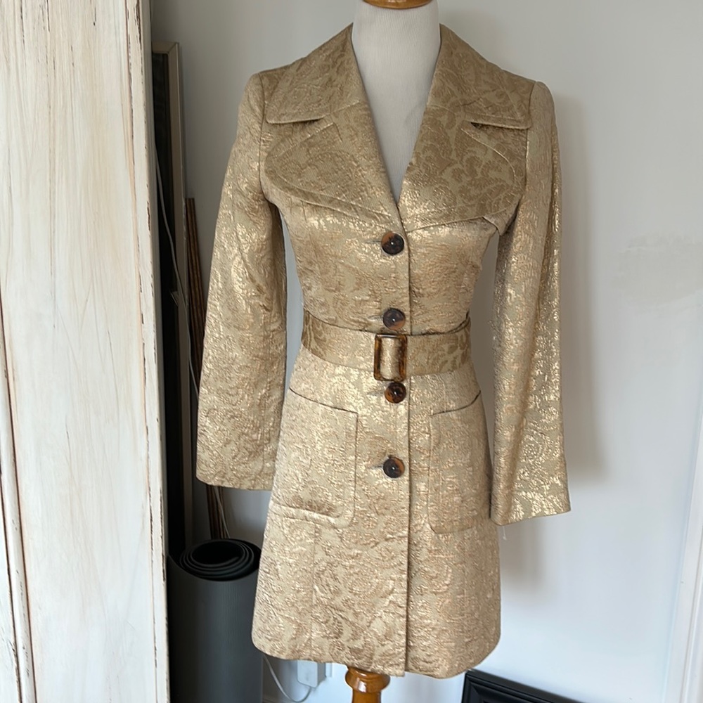 Beautiful gold metallic coat - Bebe Sz xs